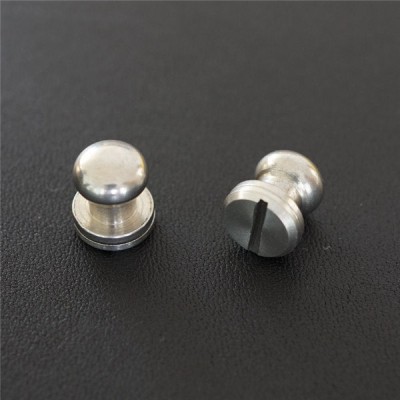 FR503 Stainless Steel Sam Browne Stud Round Head Button Screw Post 10x9x9.5mm 100pcs/bag