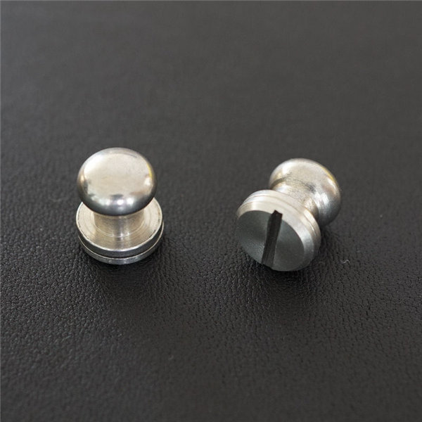 FR503 Stainless Steel Sam Browne Stud Round Head Button Screw Post 10x9x9.5mm 100pcs/bag