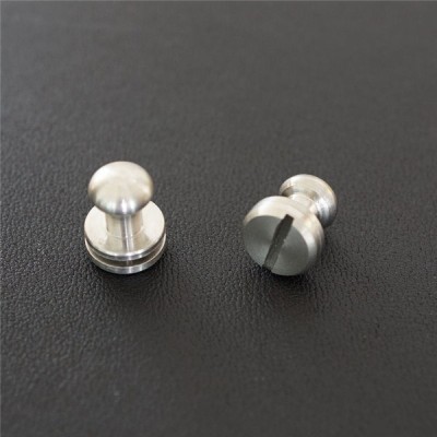 FR506 Stainless Steel Sam Browne Stud Round Head Button Screw Post 9x7x8.5mm 100pcs/bag
