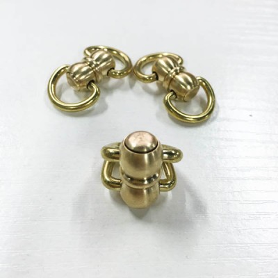 FR601 Belt Loop Rotating Monk Head Screws With Ring Rotary Universal Joint/8 Words Ring Connection/Copper 8 Word Buckle 10x3x45mm 100pcs/bag