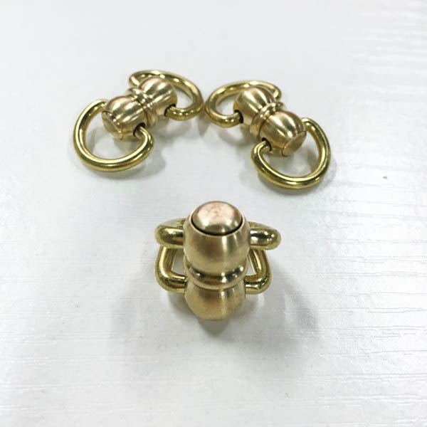 FR601 Belt Loop Rotating Monk Head Screws With Ring Rotary Universal Joint/8 Words Ring Connection/Copper 8 Word Buckle 10x3x45mm 100pcs/bag