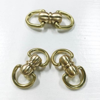 FR602 Belt Loop Rotating Monk Head Screws With Ring Rotary Universal Joint/8 Words Ring Connection/Copper 8 Word Buckle 9x2.5x22mm 100pcs/bag