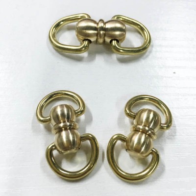 FR602 Belt Loop Rotating Monk Head Screws With Ring Rotary Universal Joint/8 Words Ring Connection/Copper 8 Word Buckle 9x2.5x22mm 100pcs/bag