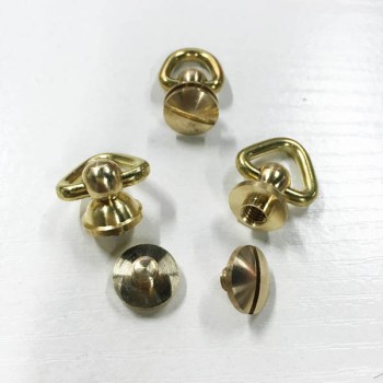 FR605 Monk Head Screws With Ring Belt Loop Rotating 12xM5x26mm 100pcs/bag