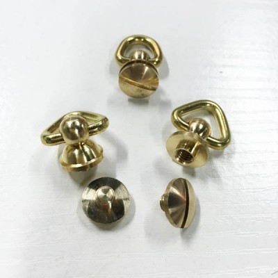 FR605 Monk Head Screws With Ring Belt Loop Rotating 12xM5x26mm 100pcs/bag