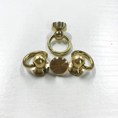 FR607 Monk Head Screws With Ring Belt Loop Rotating 9.5x7x11mm 100pcs/bag