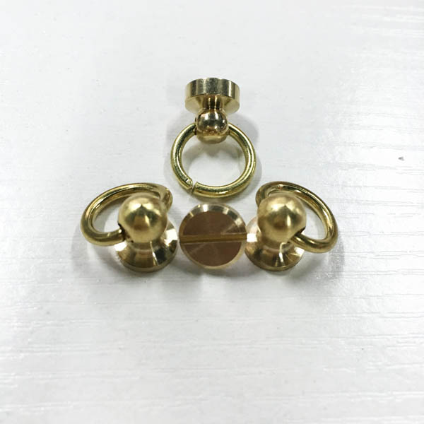 FR607 Monk Head Screws With Ring Belt Loop Rotating 9.5x7x11mm 100pcs/bag