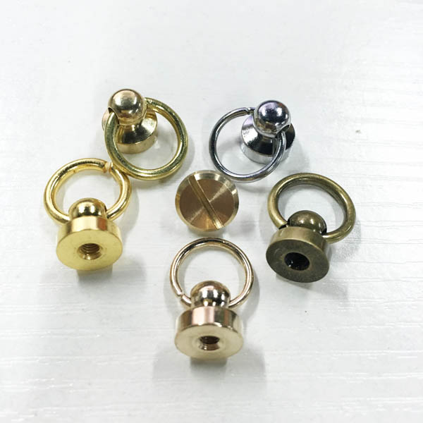 FR608 Monk Head Screws With Ring Belt Loop Rotating 9.5x6.5x9mm 100pcs/bag