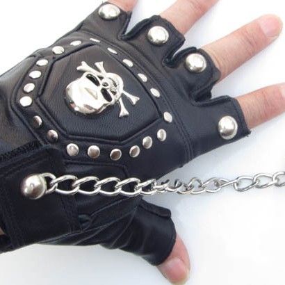 Skull-Spikes-Rivets-Punk-Gloves HJ201