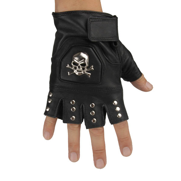 Skull-Spikes-Rivets-Punk-Gloves HJ205