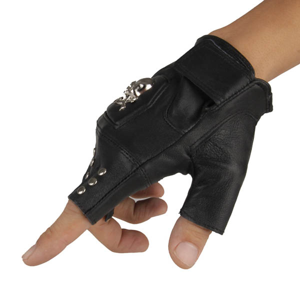 Skull-Spikes-Rivets-Punk-Gloves HJ205