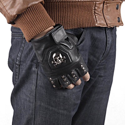 Skull-Spikes-Rivets-Punk-Gloves HJ205