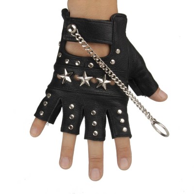 Spikes-Rivets-Punk-Gloves HJ206