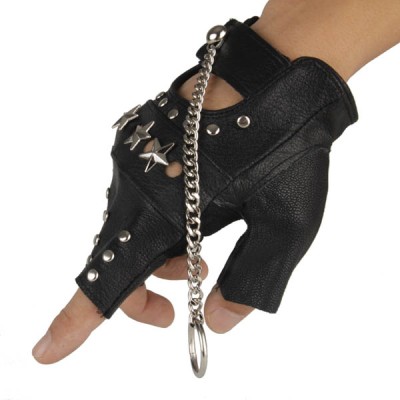 Spikes-Rivets-Punk-Gloves HJ206