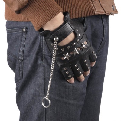 Spikes-Rivets-Punk-Gloves HJ206