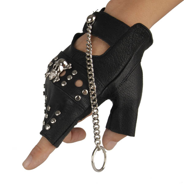 Skull-Spikes-Rivets-Punk-Gloves HJ207
