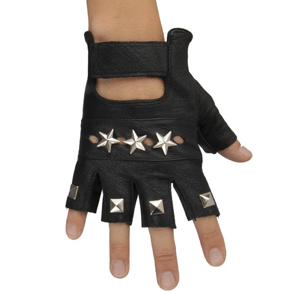 Spikes-Rivets-Punk-Gloves HJ208