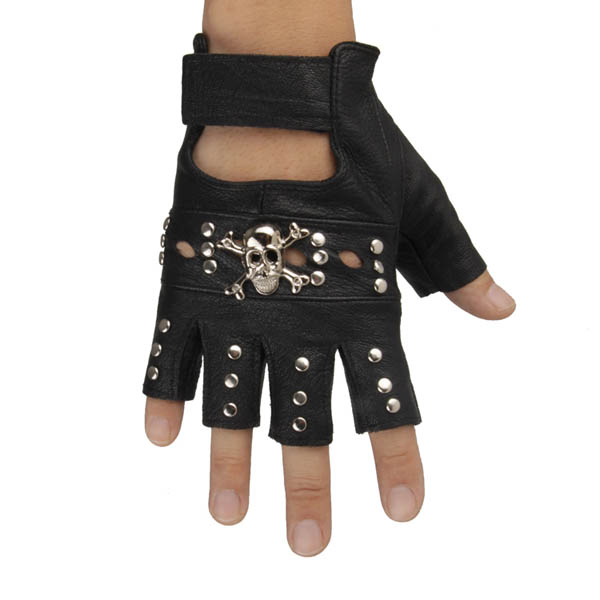 Skull-Spikes-Rivets-Punk-Gloves HJ209