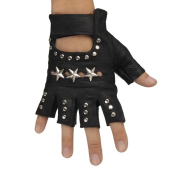 Spikes-Rivets-Punk-Gloves HJ211
