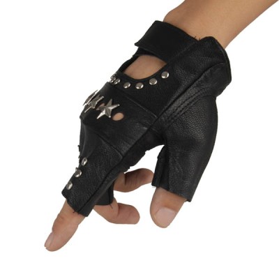 Spikes-Rivets-Punk-Gloves HJ211