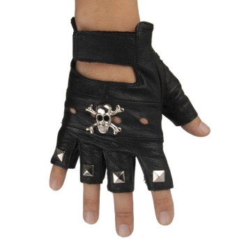 Skull-Spikes-Rivets-Punk-Gloves HJ214