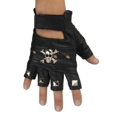 Skull-Spikes-Rivets-Punk-Gloves HJ214