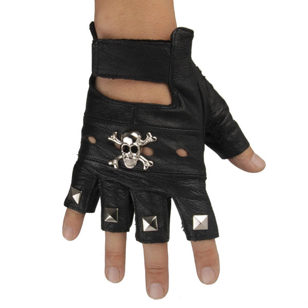 Skull-Spikes-Rivets-Punk-Gloves HJ214