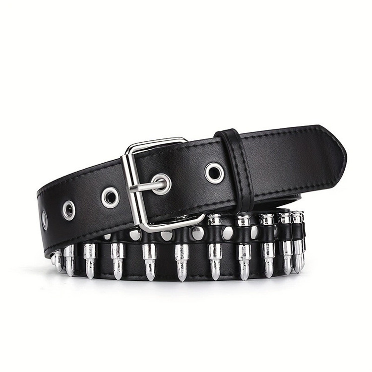 Bullet Shaped Spikes Rivets Punk Belts HJ303