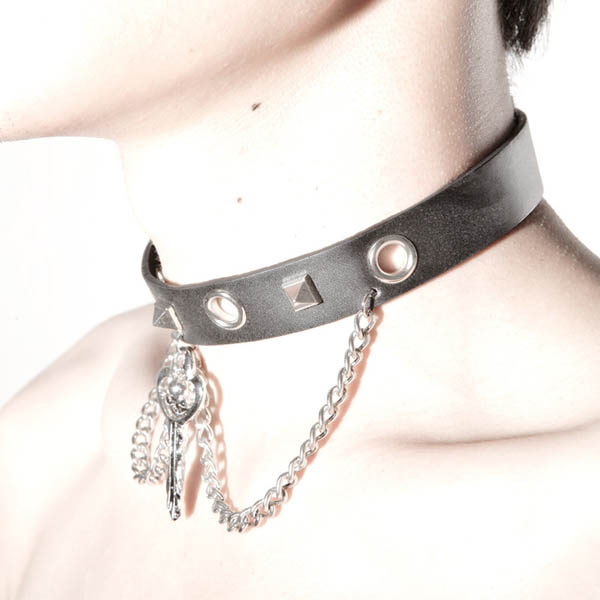 Skull-Spikes-Rivets-Punk-Necklaces HJ350