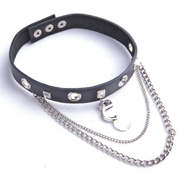 Spikes-Rivets-Punk-Necklaces HJ351