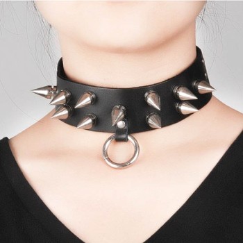 Spikes-Rivets-Punk-Necklaces HJ356