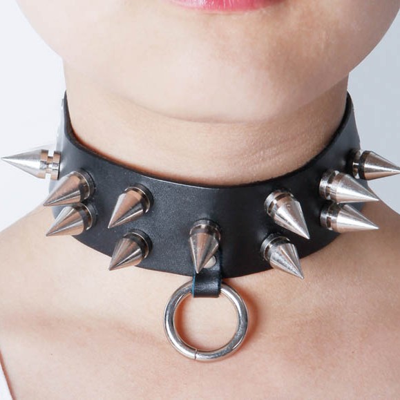 Spikes-Rivets-Punk-Necklaces HJ356