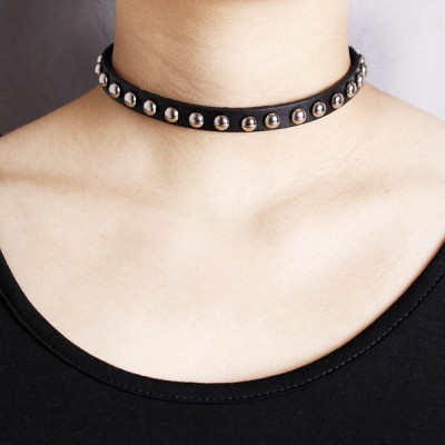 Spikes-Rivets-Punk-Necklaces HJ357