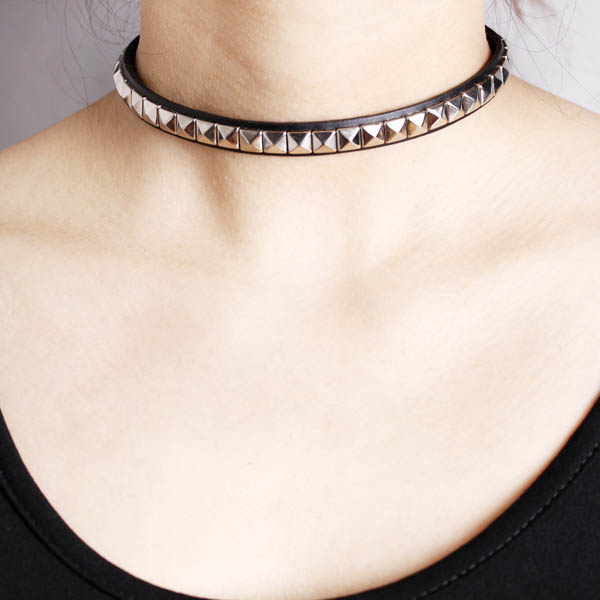 Spikes-Rivets-Punk-Necklaces HJ358