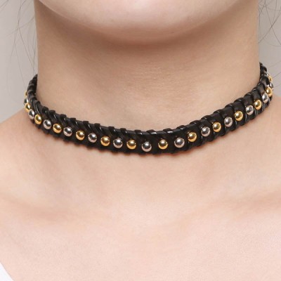 Spikes-Rivets-Punk-Necklaces HJ359