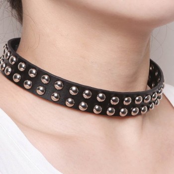 Spikes-Rivets-Punk-Necklaces HJ362