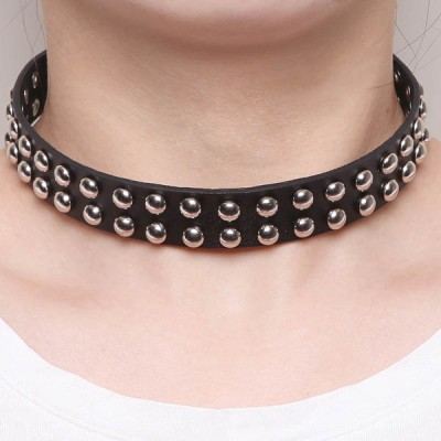 Spikes-Rivets-Punk-Necklaces HJ362