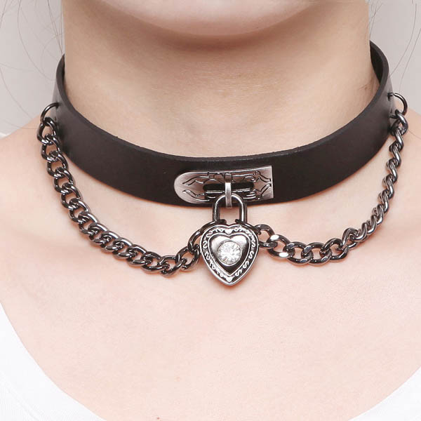 Spikes-Rivets-Punk-Necklaces HJ363