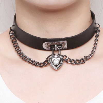 Spikes-Rivets-Punk-Necklaces HJ363