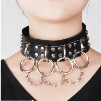 Spikes-Rivets-Punk-Necklaces HJ364