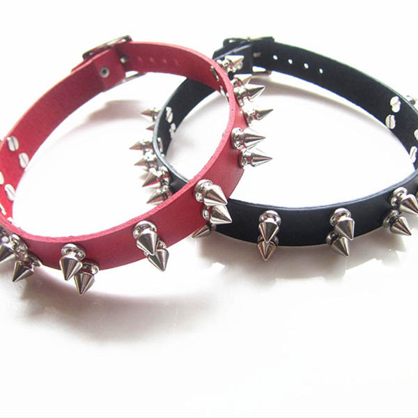 Spikes-Rivets-Punk-Necklaces HJ372