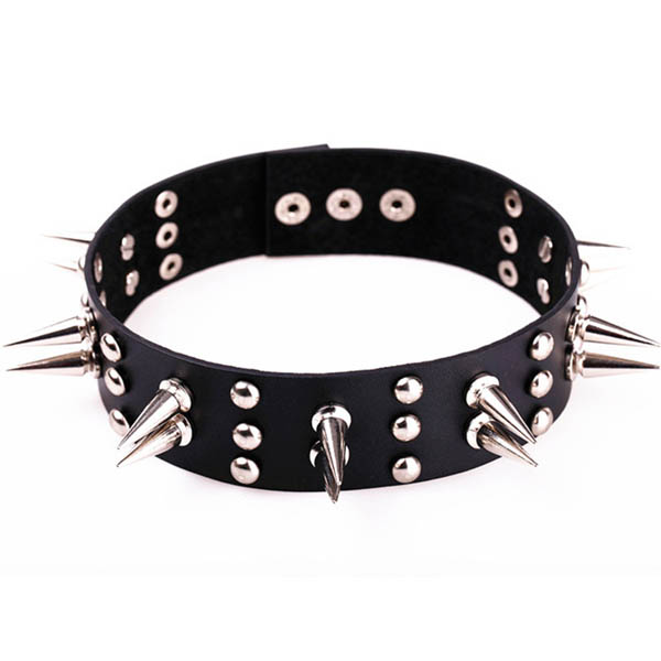 Spikes-Rivets-Punk-Necklaces HJ373