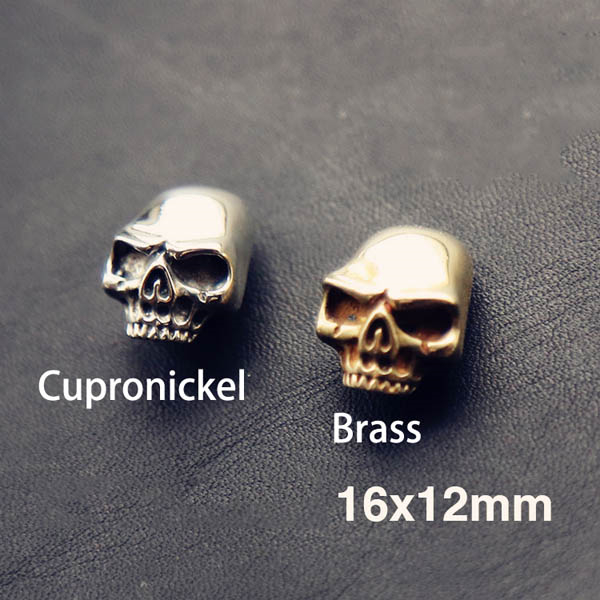 NA003 Brass Cupronickel Skull 23x17mm/12x16mm