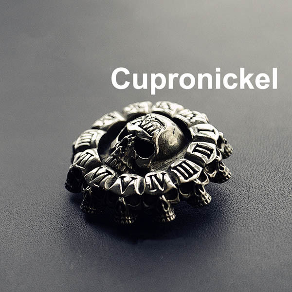 NA023 Brass Conchos Death Skull Clock 40mm