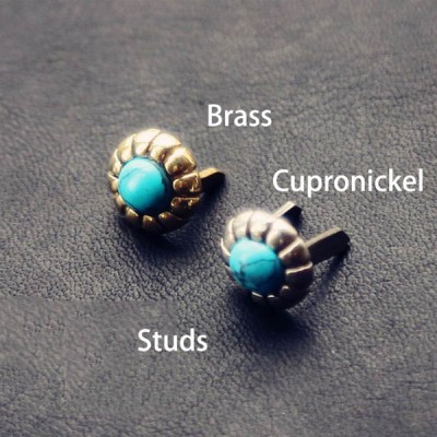 NA052 Turquoise Conchos Studs 9mm