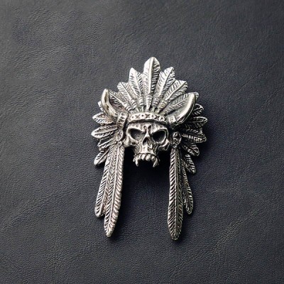 NA055 Chief of Indian Skull 58x37mm