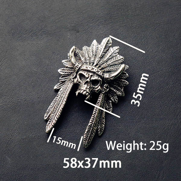 NA055 Chief of Indian Skull 58x37mm