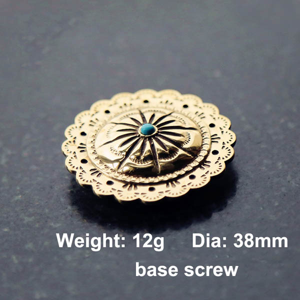 NA058 Turquoise Conchos Brass 30mm/38mm