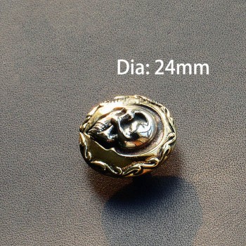 NA069 Side Face Skull Conchos 24mm