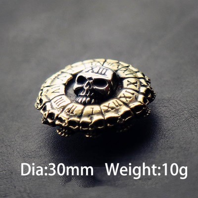 NA073 Skull Death Clock Conchos 30mm